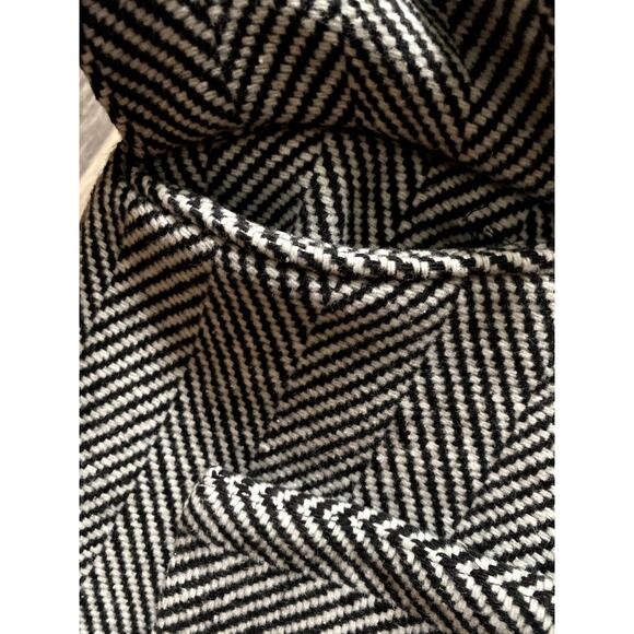 Promesa Herringbone Tweed Pea Coat Small 90s Retro Academia Preppy Scandi Winter - Picture 7 of 8